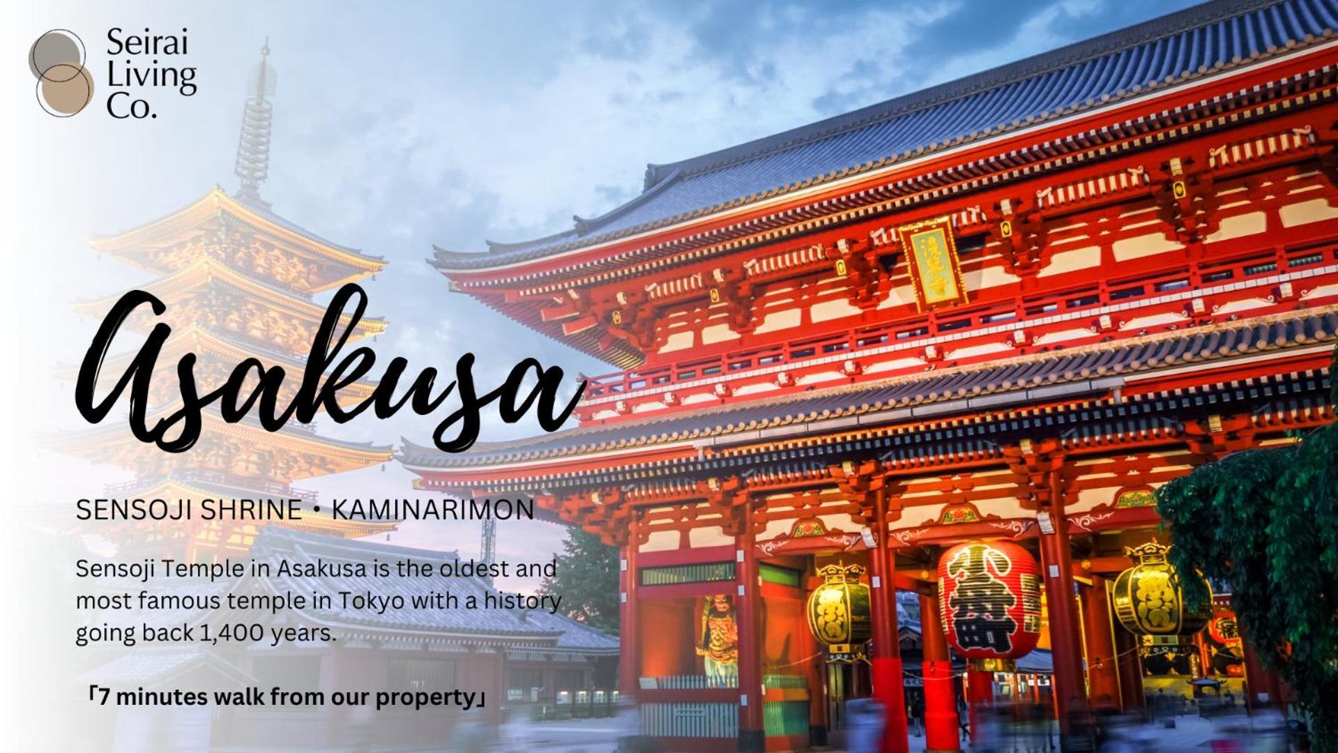 Seirai Asakusa Vacation Rental - 3 Minutes From Station Tokyo Dış mekan fotoğraf